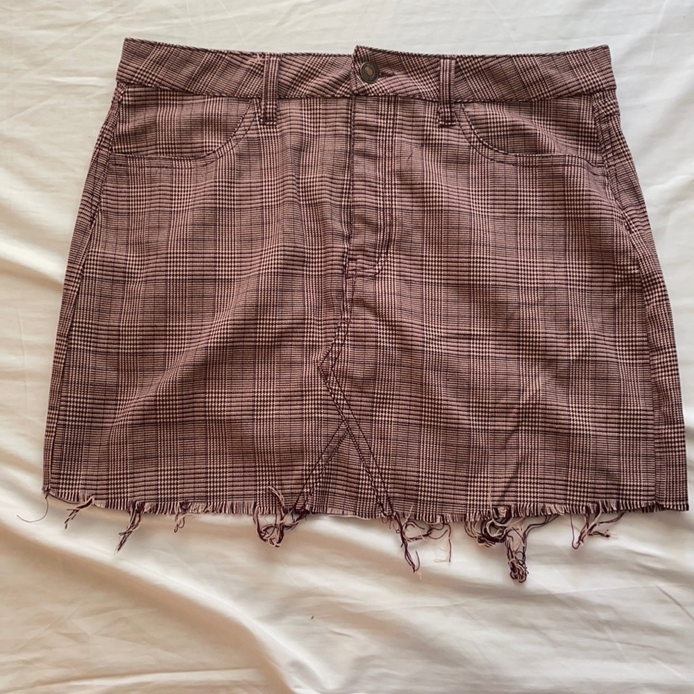 Sky and Sparrow Plaid Skirt